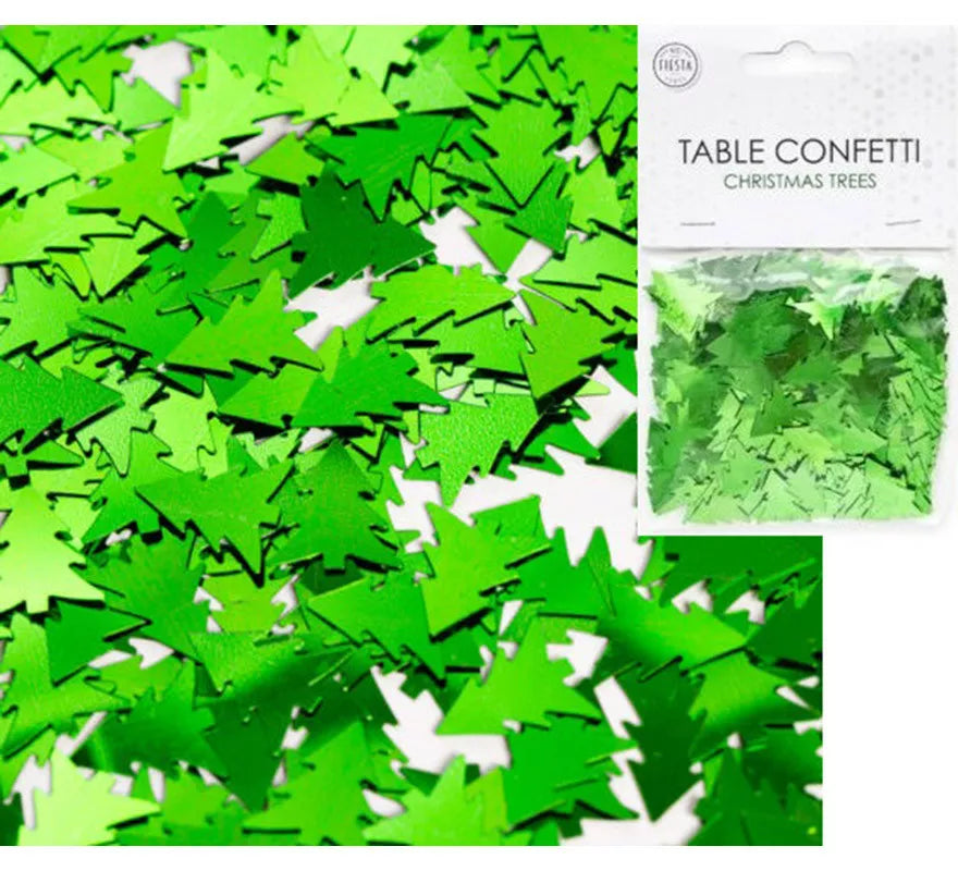 Bolsa de Confetti para mesa de Árboles de Navidad Verde de 14 g