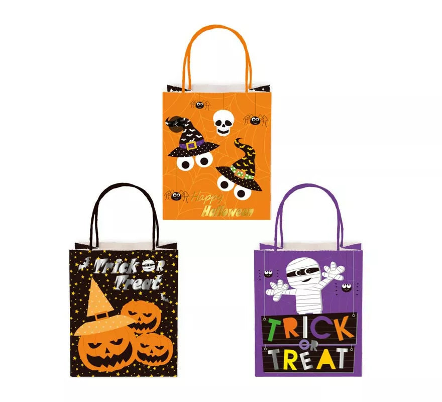 Translation missing: en.Bolsa de Regalo Kraft Halloween con asa de 26x32x12,5 cm