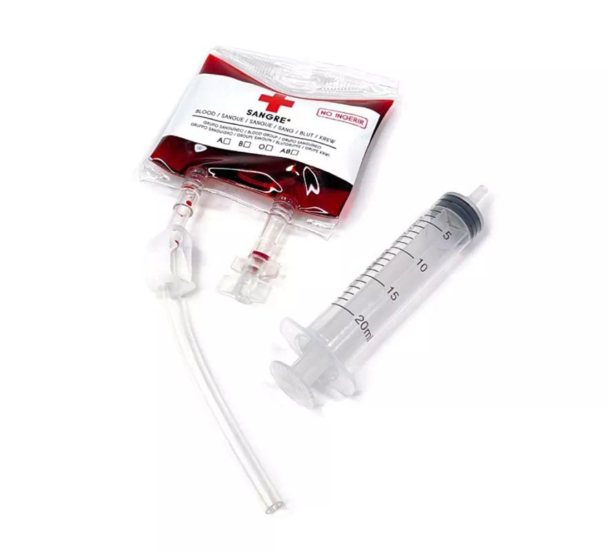 Translation missing: en.Bolsa de Sangre falsa con inyectadora de 75 ml