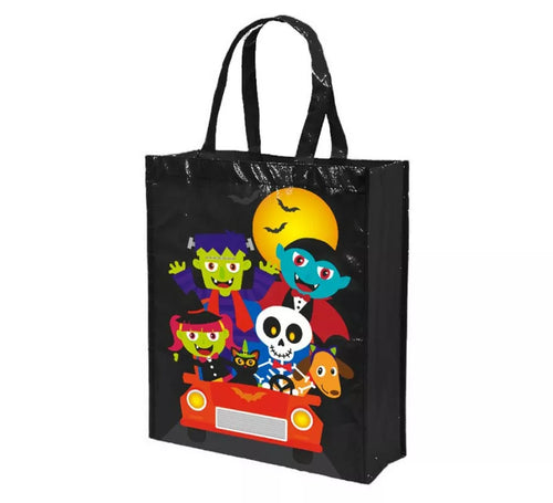 Bolsa Figuras Happy Halloween no tejida de tela de 40x30 cm