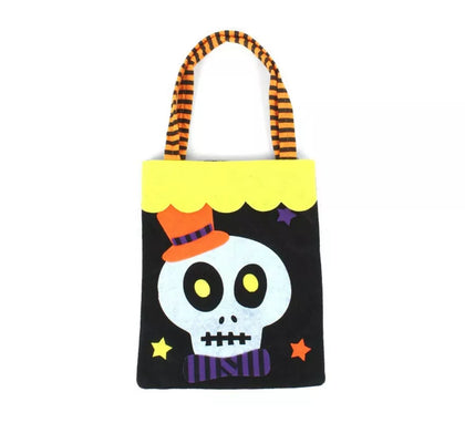 Bolsa para dulces Calavera de fieltro de 28x20 cm
