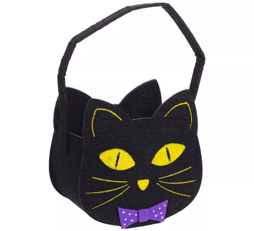 Translation missing: en.Bolsa para dulces Gato de Fieltro de 14x8,50x15 cm