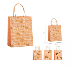 Kraft Christmas Gift Bag of 26x32x12 cm in assorted models