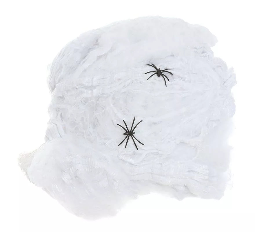 Translation missing: en.Bolsa Telaraña con 2 arañas de 228 gr para decorar en Halloween