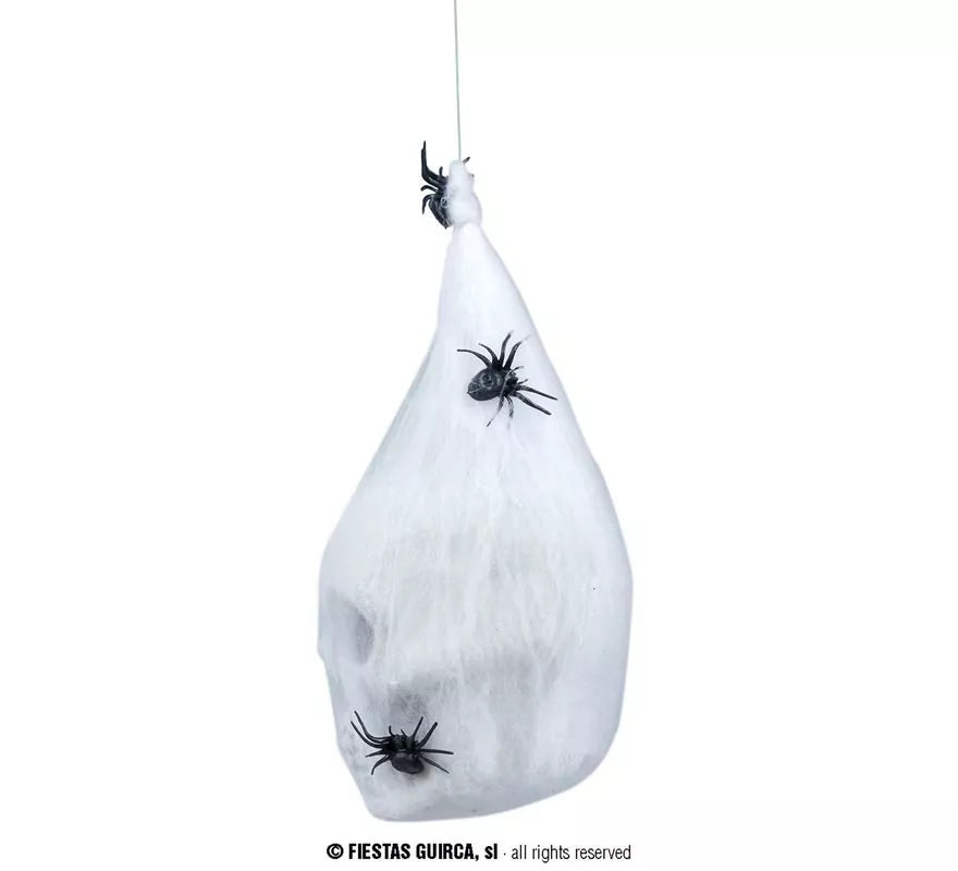 Bolsa Telaraña con Calavera de 25 cm