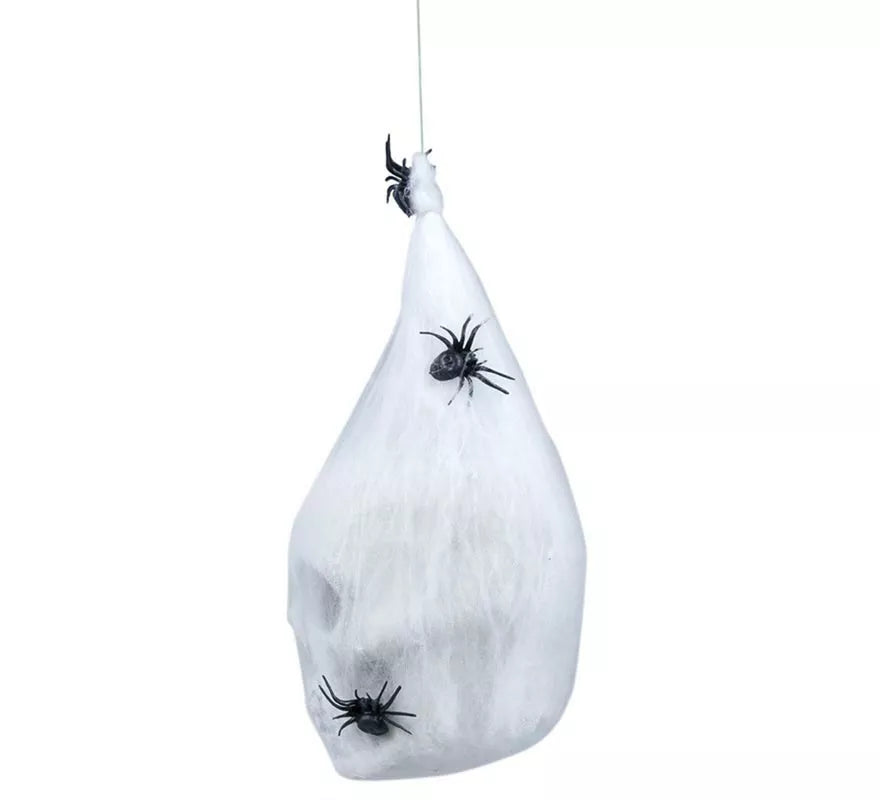 Bolsa Telaraña con Calavera de 25 cm