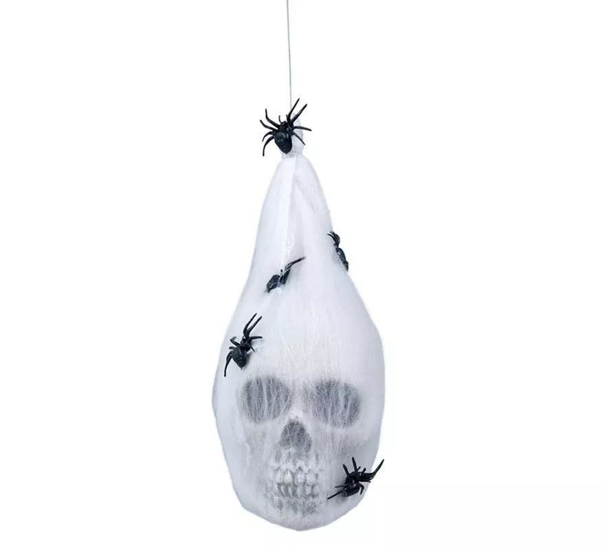 Bolsa Telaraña con Calavera de 25 cm