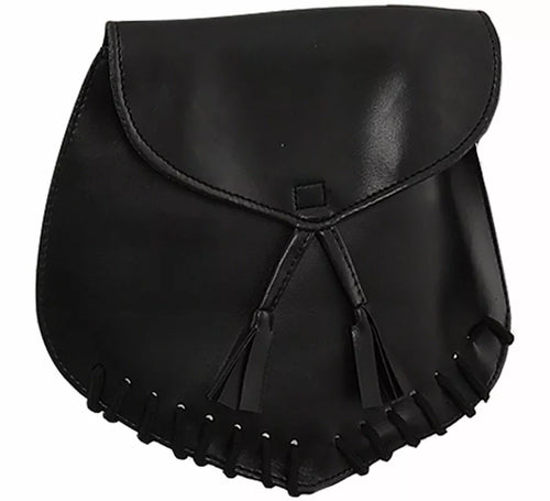 Bolso Medieval negro de 26x24 cm