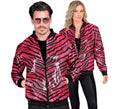 Bomber Moda animal print a rayas fucsia para adulto
