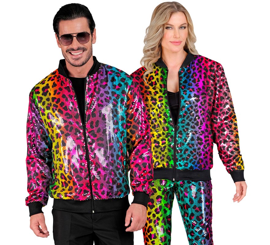Translation missing: en.Bomber Moda animal print multicolor para adulto