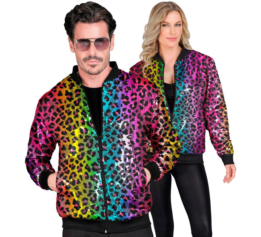 Translation missing: en.Bomber Moda animal print multicolor para adulto