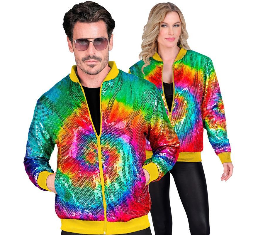 Bomber Moda multicolor neón para adulto