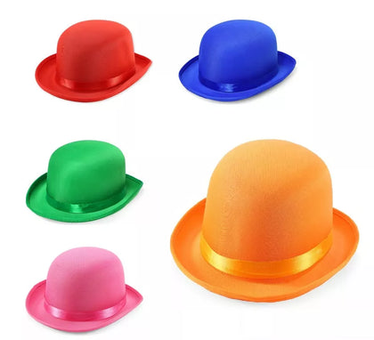 Bombín con cinta en varios colores adulto