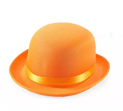 Adult bowler hat with ribbon in various colours