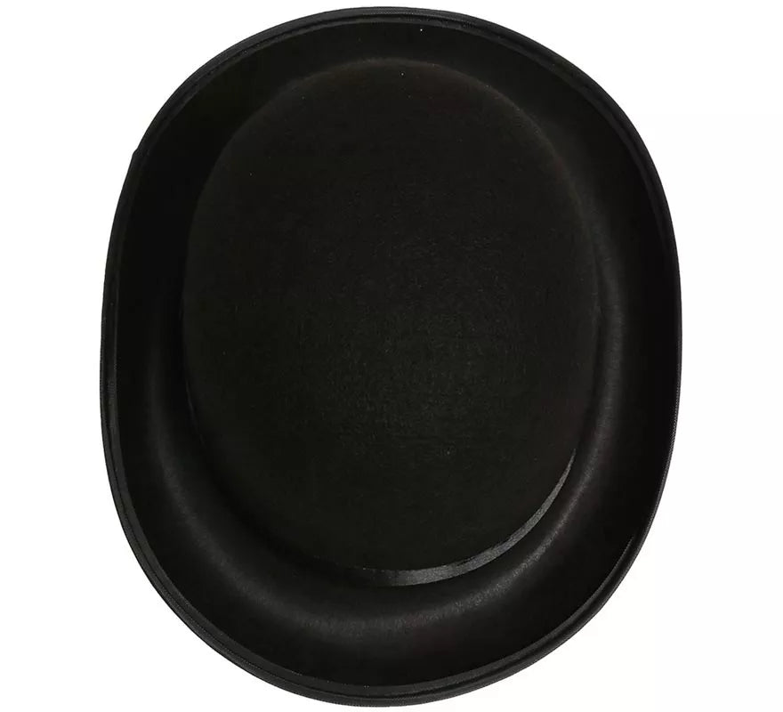 Bombín de fieltro negro