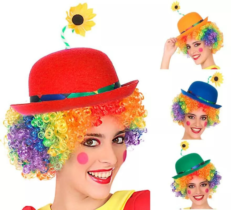 Translation missing: en.Bombín de Payaso con Flor en varios colores