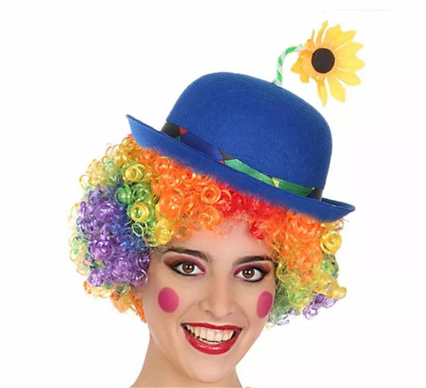 Bombín de Payaso con Flor en varios colores