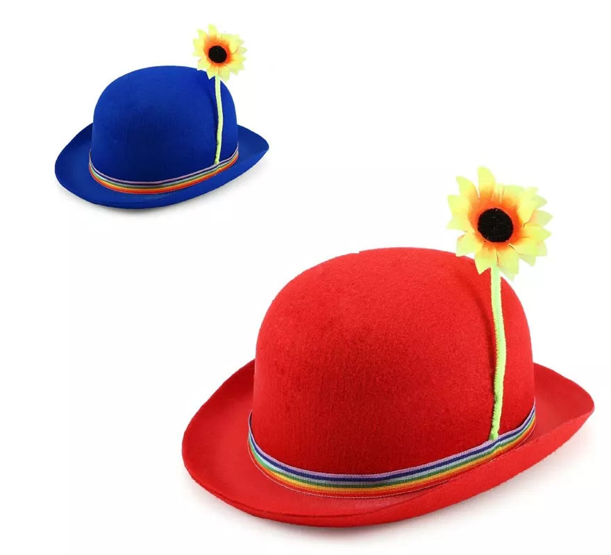 Translation missing: en.Bombín de Payaso con girasol en varios colores adulto