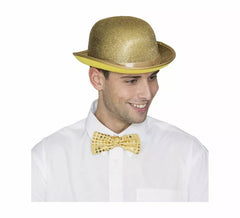 Lamé bowler hat in various colors