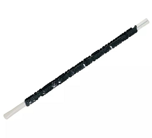 Boquilla Charleston Lentejuelas negra de 30 cm