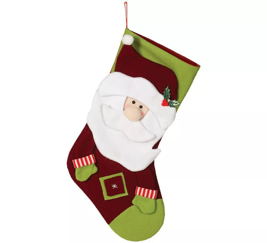 Translation missing: en.Bota de Papá Noel Verde y Marrón 55 cm