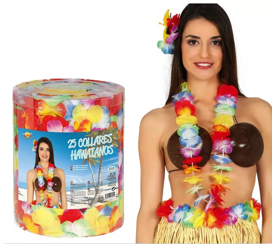 Translation missing: en.Bote de 25 Collares Hawaianos Multicolor