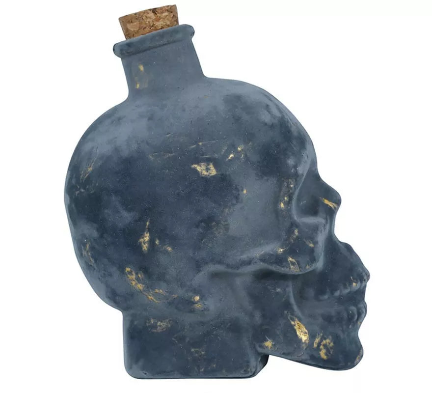 Botella Calavera de Cristal de 13 cm