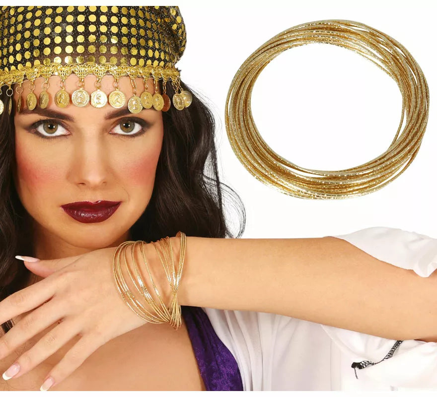 Brazalete de 20 Pulseras metálicas adulto