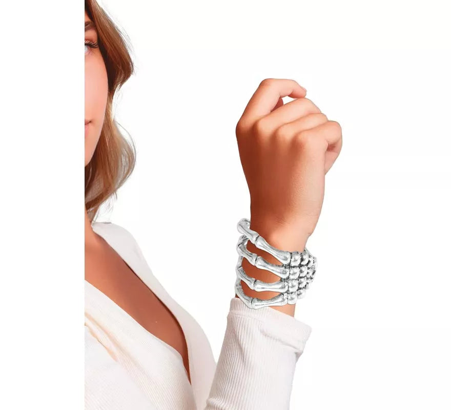 Brazalete Esqueleto Metálico de plata