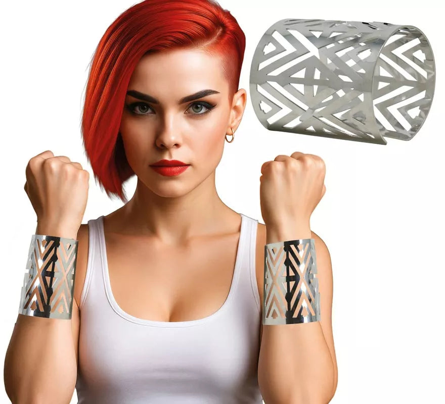 Translation missing: en.Brazalete Futurista plateado