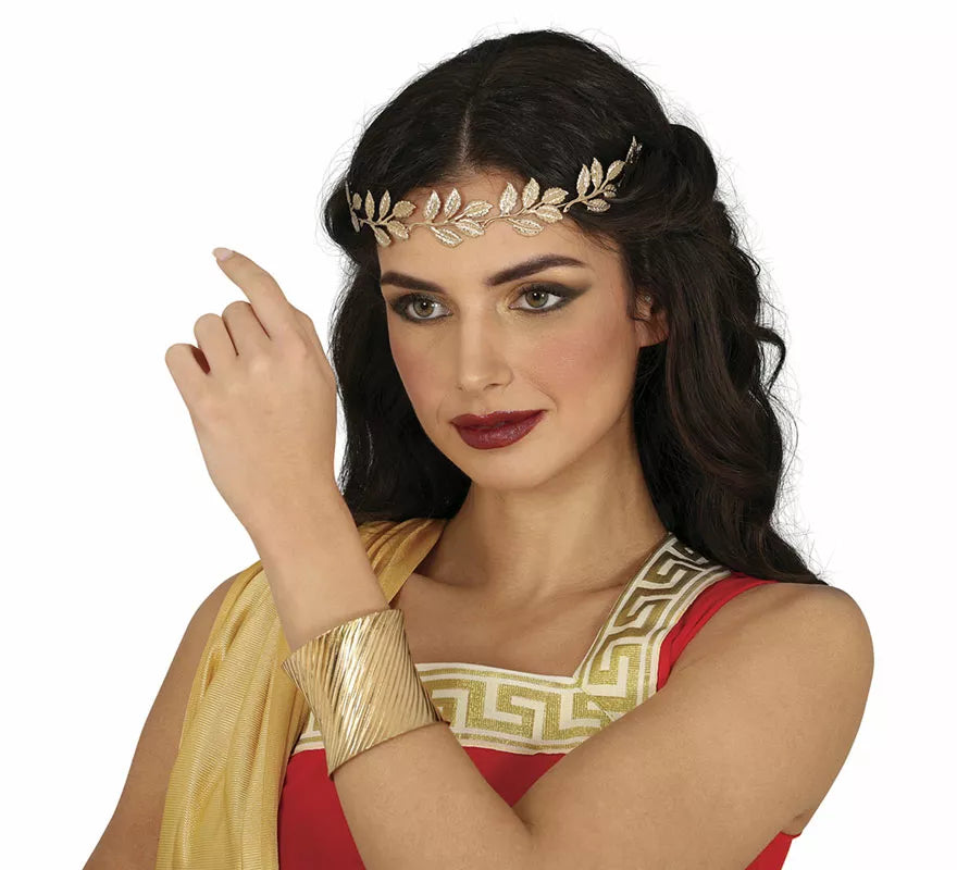 Brazalete metálico dorado adulto