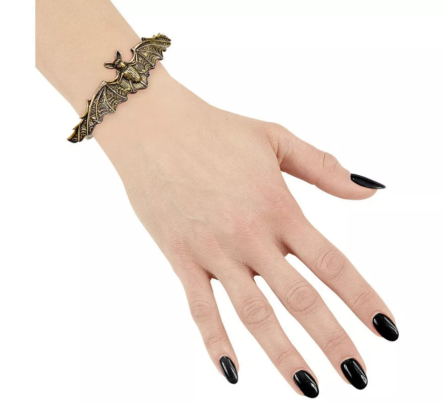 Brazalete Murciélago Dorado Envejecido