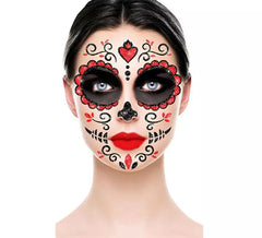 Red Catrina Facial Glitter 20x20 cm