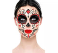 Brillantina Facial Catrina rojo de 20x20 cm