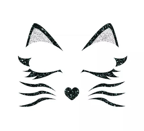 Brillantina Facial Gatita de 20x20 cm