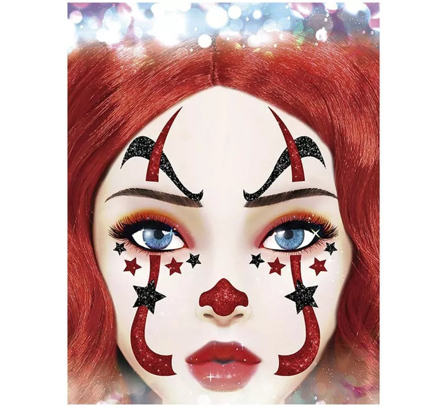 Brillantina Facial Payaso de 20x20 cm