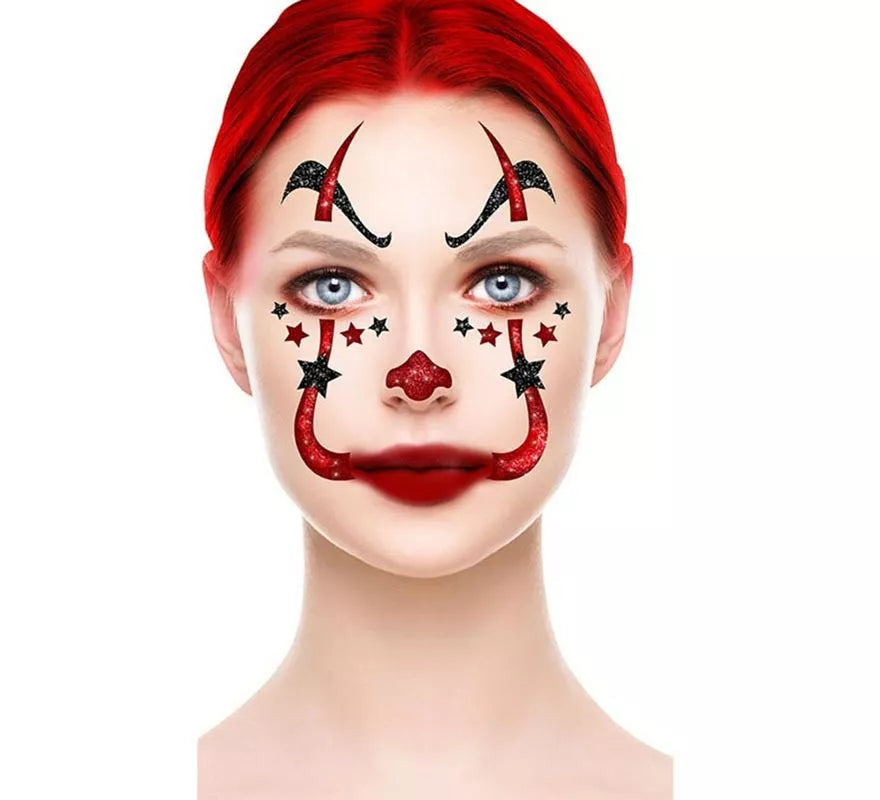 Brillantina Facial Payaso de 20x20 cm