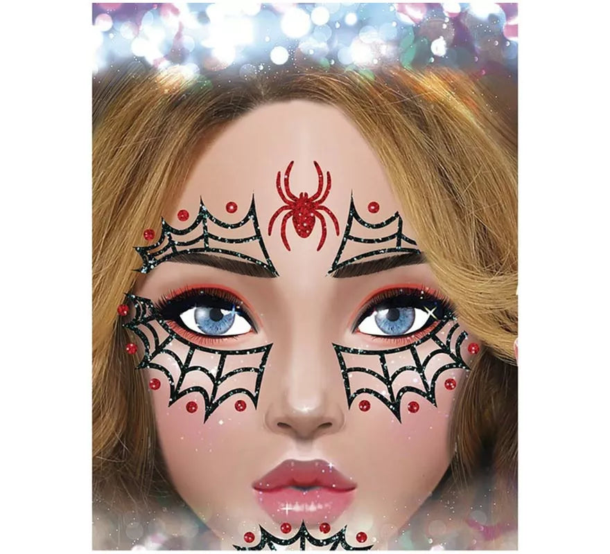 Brillantina Facial Spiderweb de 20x20 cm