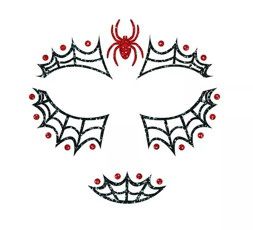 Brillantina Facial Spiderweb de 20x20 cm