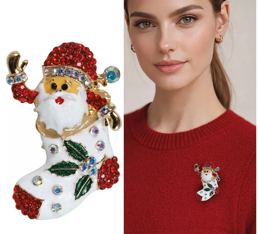 Translation missing: en.Broche Metálico de Bota de Navidad de 6 cm