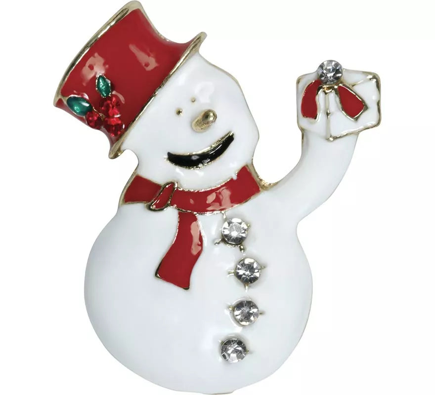 Translation missing: en.Broche Metálico de Muñeco de Nieve de 3,5 cm
