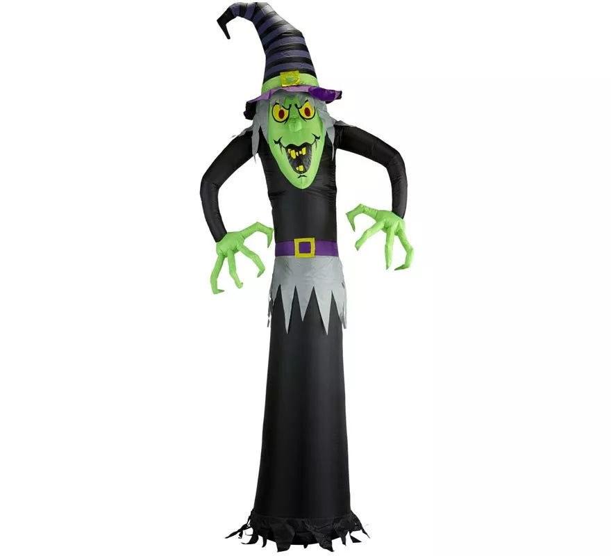 Translation missing: en.Bruja Auto Hinchable de Halloween con Iluminación de 244 cm