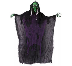 Hanging Witch with light and movement of 80x120 cm
