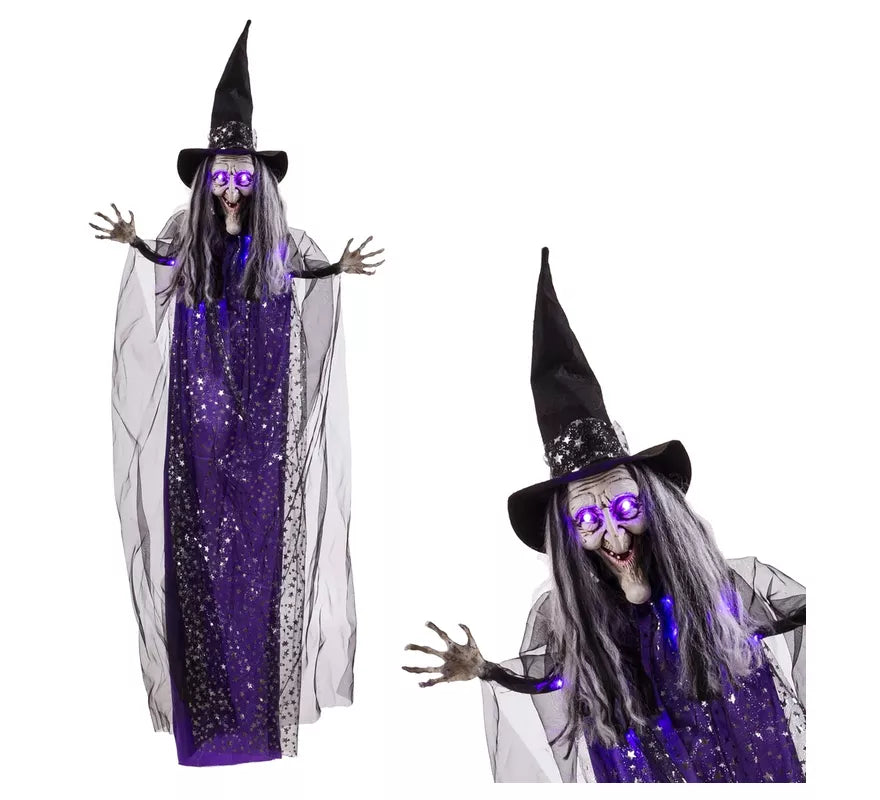 Translation missing: en.Bruja Colgante morada con Luz de 60x12x153 cm