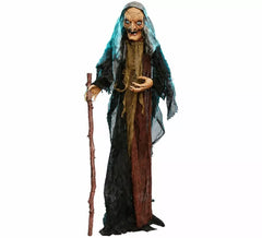 Witch with Staff, Movement and Sensor 160 cm