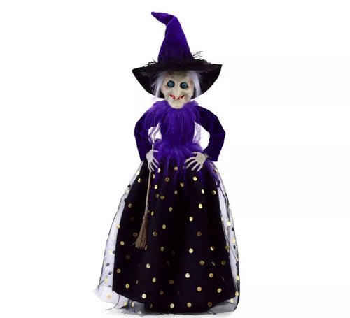 Bruja lila deluxe decorativa de 46 cm