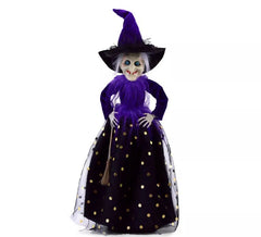 Decorative deluxe lilac witch of 46 cm