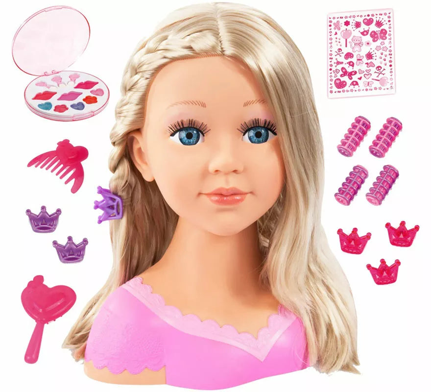 Translation missing: en.Busto Charlene Peinado y Maquillaje Súper Modelo Rubia