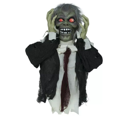 Busto de Zombie con Luz de Sonido y Movimiento de 55 cm