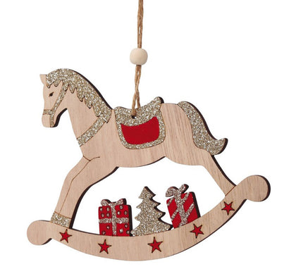 Caballito de Madera Colgante de 13 cms
